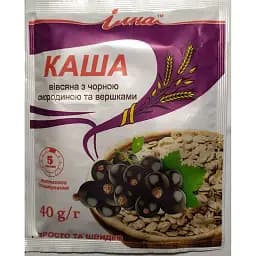 Каша швидкого приготування Ілна вівсяна з чорною смородиною та вершками 40 г