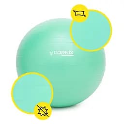 М'яч для фітнесу (фітбол) Cornix 75 см Anti-Burst Mint XR-0366 - мініатюра 8