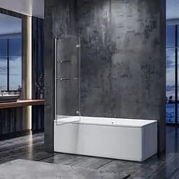 Шторки скляні на ванну Koer SR BS05-90x140-TR-01 прозоре скло Easy Clean 6 мм, хром KR5372, Універсальна, прозорий, хром - мініатюра 9