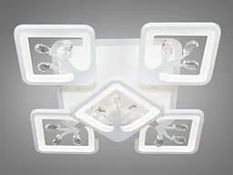 Сучасна стельова LED-люстра для спальні Diasha S8157/4+1WH LED 3color - біла, 90 Вт, 43x43 см - мініатюра 4