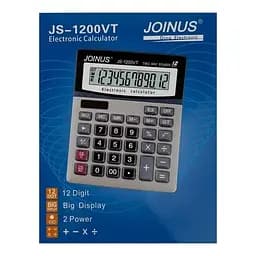 Калькулятор настільний JOINUS JS-1200VT, 12-розрядний, великий дисплей, подвійне живлення (сонячна батарея + батарейка) - мініатюра 3