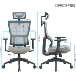 Офісне крісло OfficePro Elegant OC600-B-DG-DG Black/Dark Gray [148650] - мініатюра 11