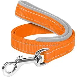 Поводок Dog Extreme из нейлона с прорезиненной ручкой (ширина 25мм, длина 122 см) оранжевый