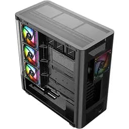 Корпус Modecom VOLCANO AQ200 ARGB MIDI FRONT LCD, 4x120 мм fans BLACK без БЖ ATX (MC-A-AQ200-4FA-B) - мініатюра 7