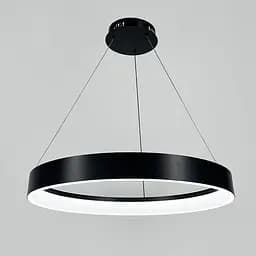 Подвесная кольцевая люстра в черном каркасе Ø 80 см Line F | Ст. MJ262-800 BK