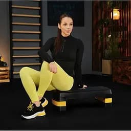 Степ платформа Trex Sport TX-030AS 3 рівнева чорно-жовта - мініатюра 8