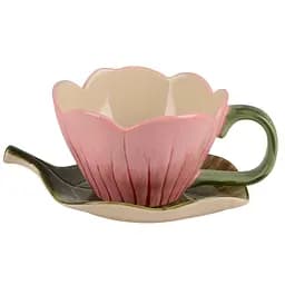 Чашка Led Handmade Flower з блюдцем 380 мл (B060373)