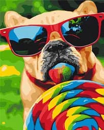 Картина за номерами на підрамнику Brushme Літній песик