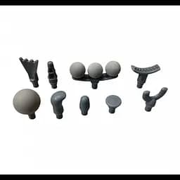 Масажер Fascial Gun LM 130, портативний масажний пістолет з турборежимом, з насадками, чорний - мініатюра 4