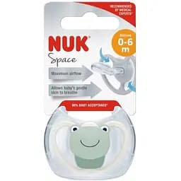 Пустышка ортодонтическая Nuk Space Лягушка размер 1 силиконовая (3952600)