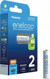 Акумулятор Panasonic Eneloop R3 "ААА" 800mAh Ni-Mh BK-4MCDE/2BE 2шт