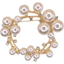 Брошь Венок жемчуг (494693304)