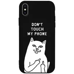 Чехол-накладка Toto Matt TPU 2 mm Print Case Apple iPhone X/XS #58 Cat Dontouch Black
