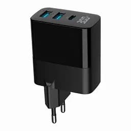 Зарядний пристрій Gembird 2хUSB-A (QC3.0 18W) + 1хType-C (PD20W) LCD black (TA-UC-PDQC30LCD-BK-02) - мініатюра 7
