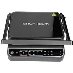 Прижимной контактный электрический гриль Grunhelm G2203 домашний с антипригарным покрытием 2200Вт Черный