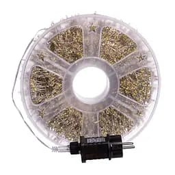 Новорічна гірлянда кімнатна роса 50 м 1500 LED Хвойна лапа білий провід Мультиколор Garlando D1500L50MWML - мініатюра 3