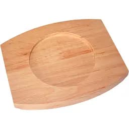 Дошка для подачі Mazhura Есо овал з виїмкою дерев'яна 15х18 см (mz323057)