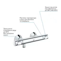 Змішувач термостатичний для душу Grohe QuickFix Precision Flow 34840000, Хром - мініатюра 5