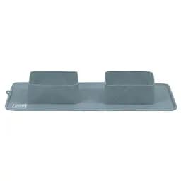 Складна миска Waudog Silicone, 38,5х23х5 см, сірий (508011)