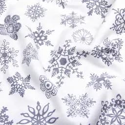 Простирадло Cosas на резинці фланель 80х160 snowflakes, срібло (Flannel_SnowflakesGrey_80x160x20) - мініатюра 5