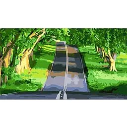 Набір для розпису по номерах Strateg Дорога в тіні дерев 50х25 см (WW196)