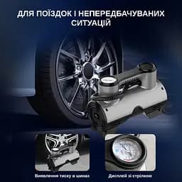 Портативний компресор Yaoen 211 Pointer 150PSI (YPSCP7515B 5378) Чорний - мініатюра 4