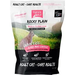 Сухий корм для дорослих кастрованих котів Natura Wild Rocky Plain Sterilized Cat з куркою 2 кг