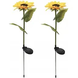 Світильник Sun Lamp із квітами Соняшниками садовий на сонячних батареях 2 шт