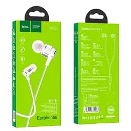 Провідні вакуумні навушники Hoco M85 Platinum sound universal earphone with mic, 3.5mm, 1.2m, silver - мініатюра 4