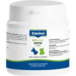 Вітаміни Canina Petvital Biotin Tabs для вибагливих собак і котів 100 г 50 таблеток