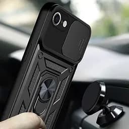 Чохол Ummi Camshield Serge Ring для Apple iPhone 7 / 8 / SE (2020) (4.7) Чорний / Black - мініатюра 3