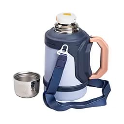 Термос для туризму Vacuum Cup 1,5 л з фліп кришкою та складаними ручками, темно-синій Yiwu HP-14-21BL - мініатюра 14
