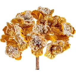 Гілочка декоративна Гортензія, 51 см, золотий (66-186)