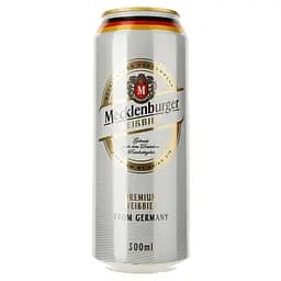 Пиво Mecklenburger Weissbier, світле, 5.1%, з/б, 0.5 л
