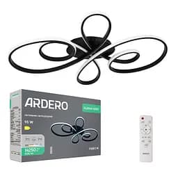 Світлодіодна люстра Ardero AL6540-1ARD FABIO M 95Вт чорний