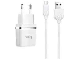Зарядний пристрій Hoco C12 набір із кабелем micro 2 USB-порти - мініатюра 5