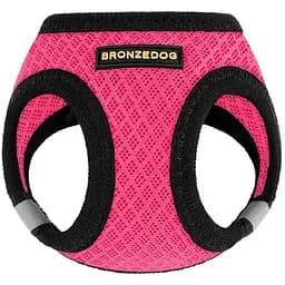 Шлея для собак Bronzedog Mesh Vest, розмір 4XS, 20х24 см, рожева - мініатюра 2