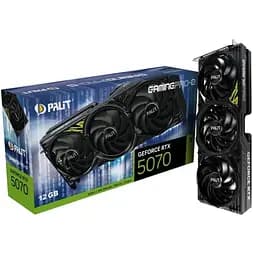 Відеокарта GeForce RTX 5070, Palit, GamingPro-S OC, 12Gb GDDR7, 192-bit, HDMI/3xDP, 2572/28000 MHz, 16-pin (NE75070T19K9-GB2050U)