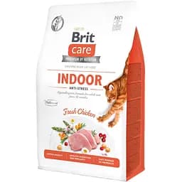 Сухой корм для котов живущих в помещении Brit Care Cat GF Indoor Anti-stress с курицей 0.4 кг