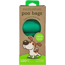 Одноразовые пакеты для уборки за животными Poo Bags с ароматом яблока в рулонах по 120 шт.
