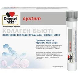 Харчова добавка Doppelherz System Колаген Бьюті 750 мл (25 мл x 30 флаконів)