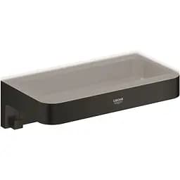 Полочка для душа с держателем Grohe QuickFix Start Cube 411072430, Черный матовый