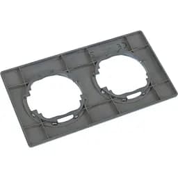 Рамка Brille подвійна сіра з кільцем кольору хром WB-2F Grey/Ch - мініатюра 2