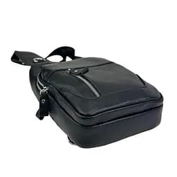 Шкіряний чорний слінг через плече Tiding Bag A25F-6809-1A чорний - мініатюра 6