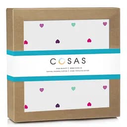 Пелюшка багаторазова Cosas непромокаюча Playful Hearts 50x70 см, бірюзова