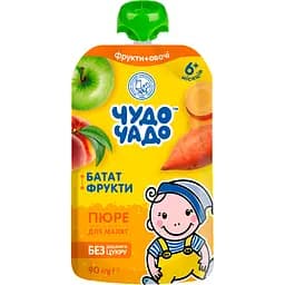 Пюре фруктово-овочеве Чудо-Чадо батат з фруктами 90 г
