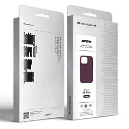 Силиконовый чехол с MagSafe для Apple iPhone 16 Pro, ICON2 MagCase, бордовый, противоударный, панель с мягкой подкладкой, защита всего корпуса, поддержка беспроводной зарядки, совместим с защитными стеклами и пленками, ArmorStandart (ARM81317) - мініатюра 10