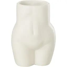 Кашпо J-Line в форме фигуры белого цвета (40085)