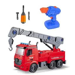 Конструктор с инструментами "Пожарная машина" BS-R8, отвертка в наборе, в коробке (6968961261127)