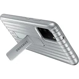 Чохол оригінальний Samsung для Galaxy S20 Plus Official Protective Rugged Standing Cover Silver - мініатюра 8